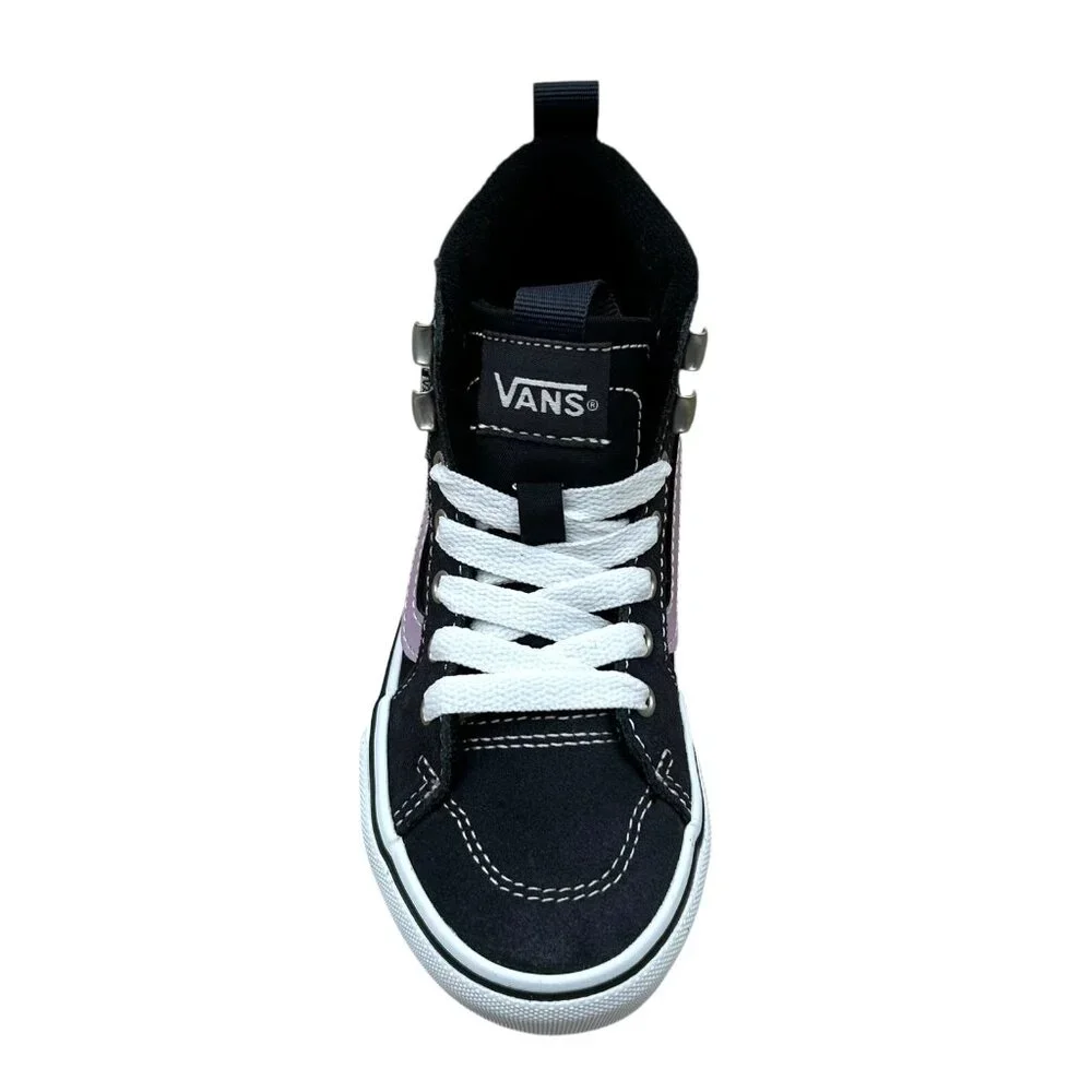 Vans Filmore Little Girls High-Top Shoes Sz 11 Navy Blue-Black-PurpleSuede/Nylon